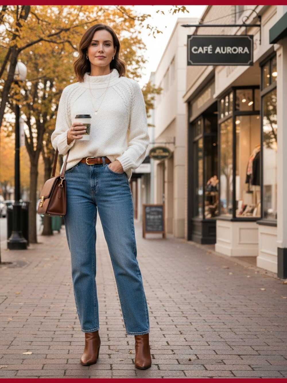 CENY Cable Knit Mock Neck Sweater Medium White Cozy Fall Knit Pullover